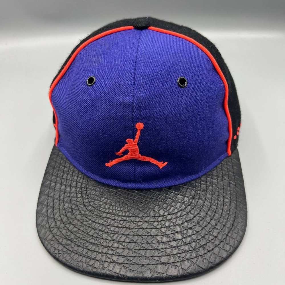 Air Jordan Hat‎ Youth Blue Black Infrared Jumpman Snap Back Cap